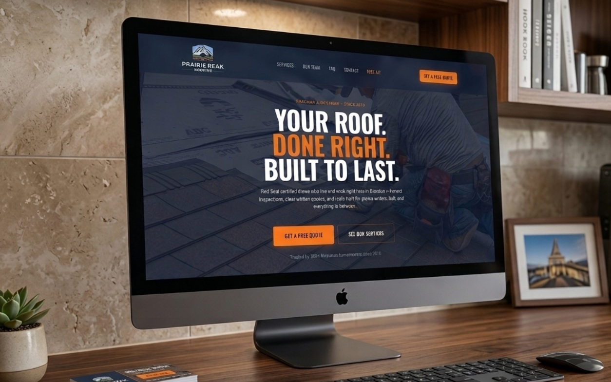 Roofer website built by Lead Frog