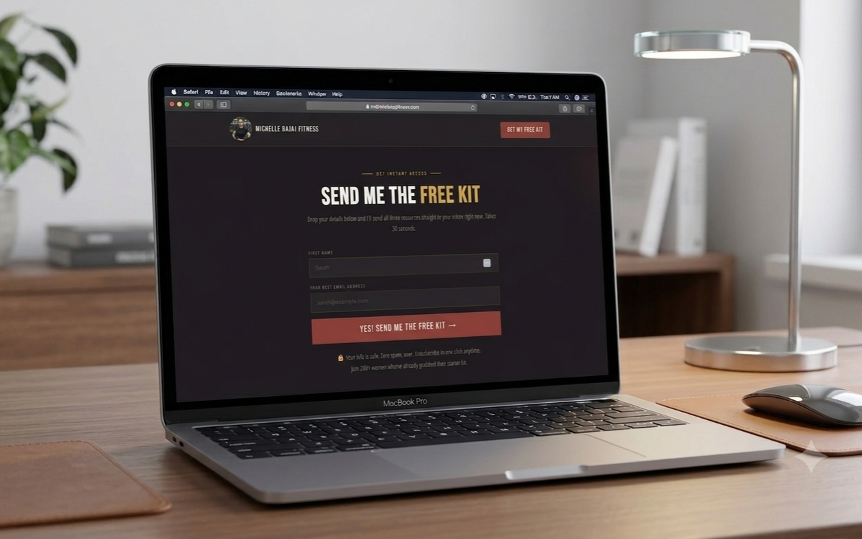 Personal trainer lead funnel opt-in page