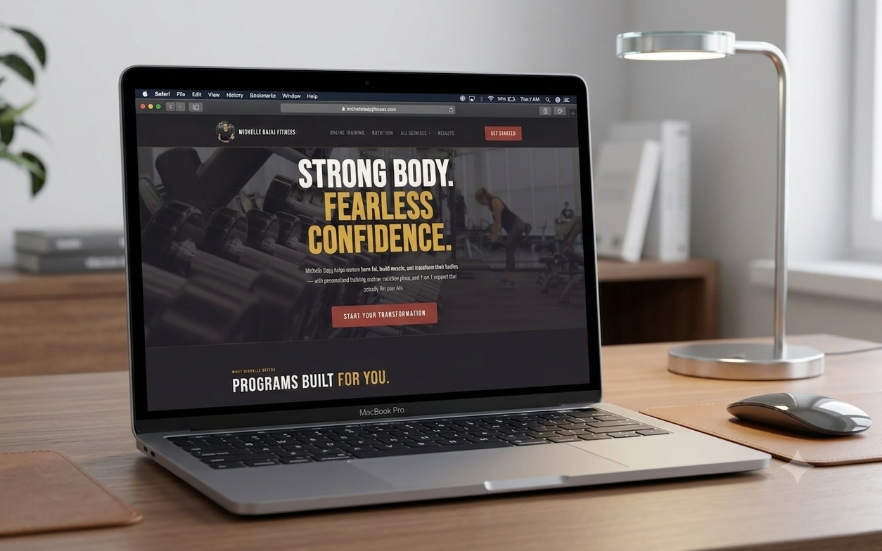 Personal trainer website built by Lead Frog